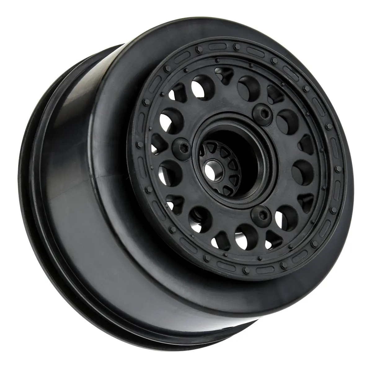 Showtime 2.2"/3.0" Black 3X30 Removable Hex (12Mm & 14Mm) Sc Dirt Oval Wheels For Slash 2Wd, Slash® 4X4, Protrac, & Senton 1