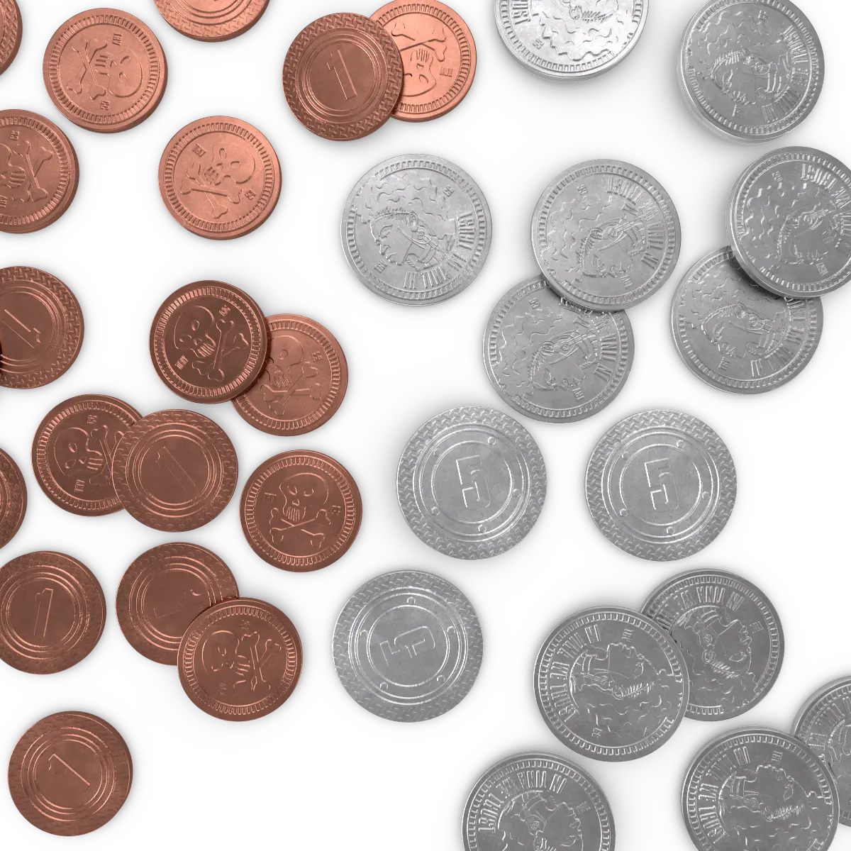 Thunder Road: Vendetta - Deluxe Metal Scrap Tokens 1