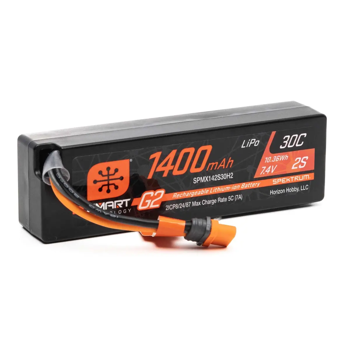 Spektrum 7.4V 1400Mah 2S 30C Smart G2 Lipo Battery: Ic2 Connector Spmx142s30h2 1