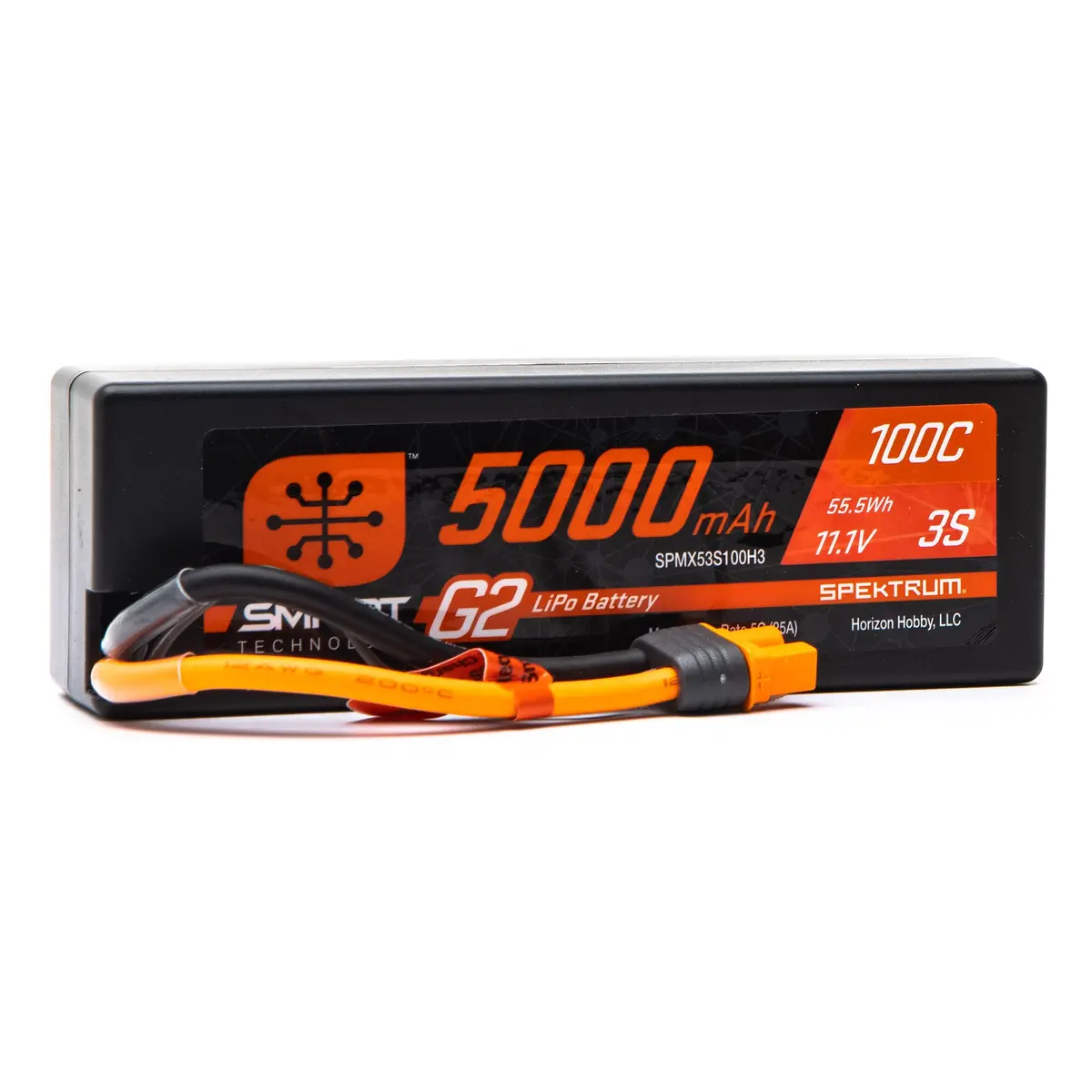 Spektrum 5000Mah 3S 11.1V Smart G2 Hard Case Lipo 100C Ic3 Spmx53s100h3 1
