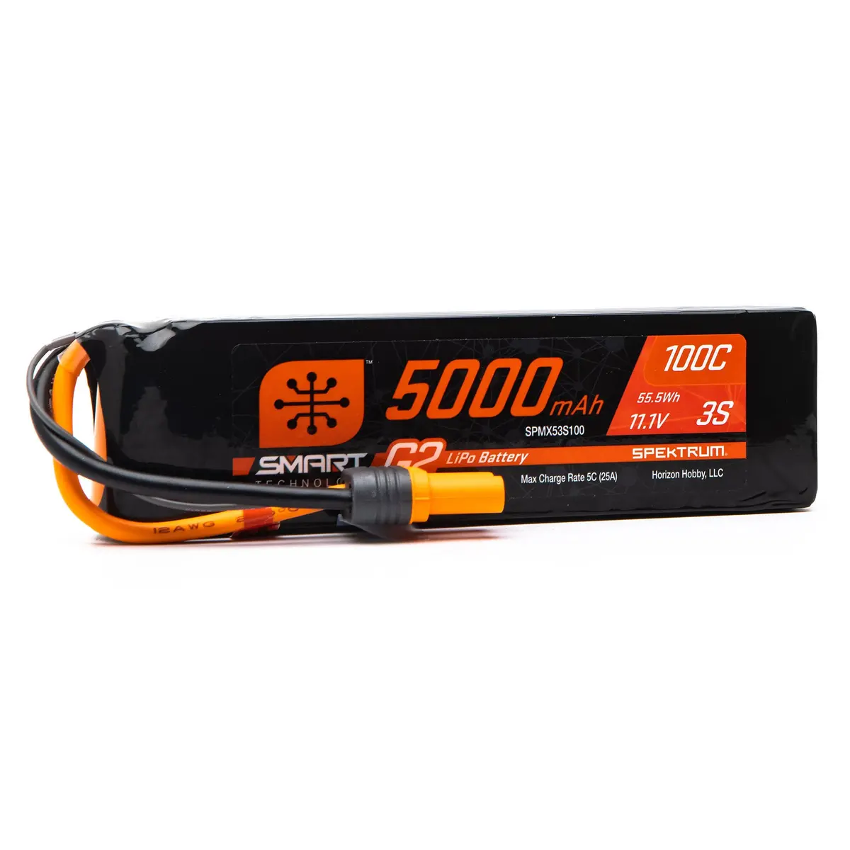 Spektrum 5000Mah 3S 11.1V Smart G2 Soft Case Lipo 100C Ic5 Spmx53s100 1