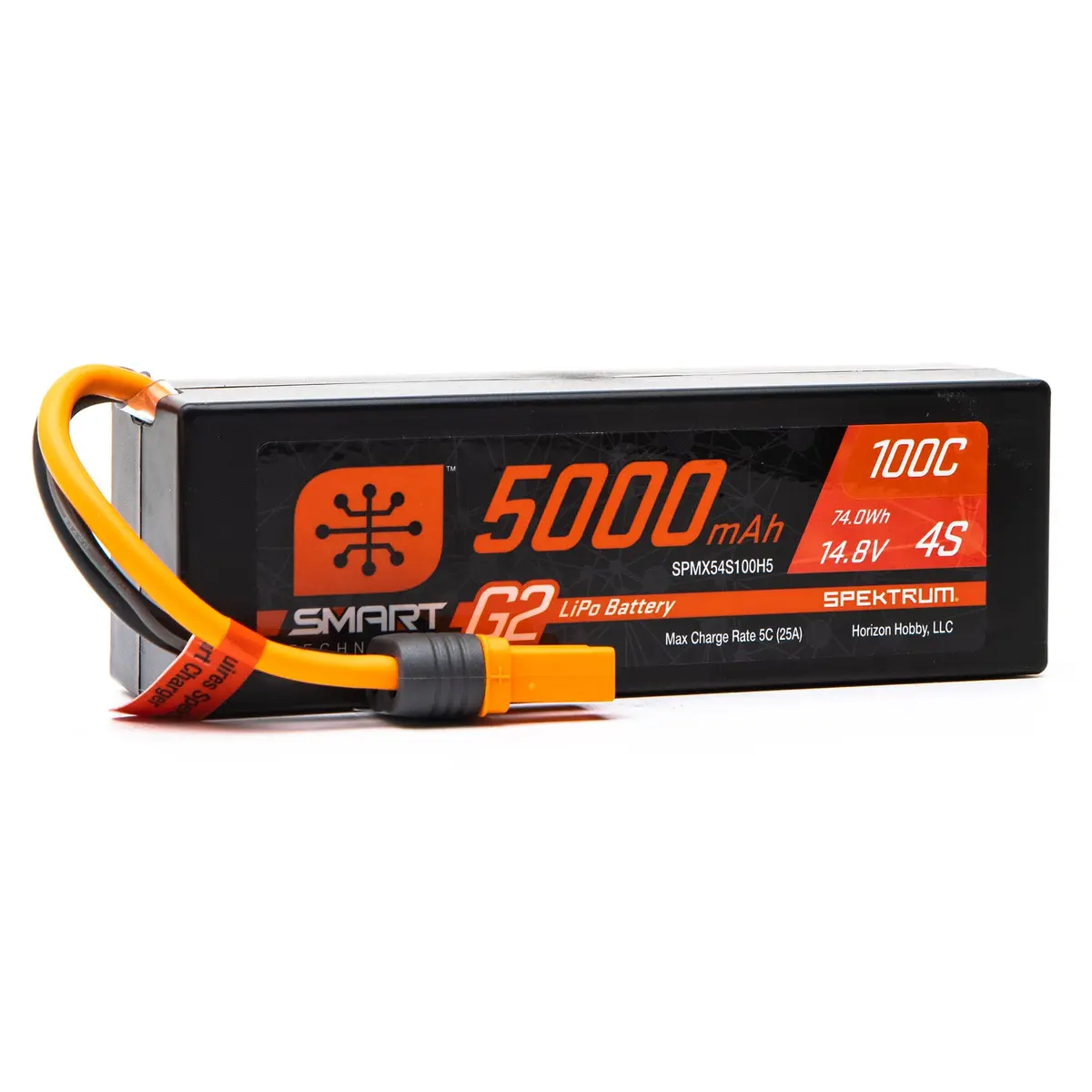 Spektrum 5000Mah 4S 14.8V Smart G2 Lipo 100C; Ic5 Spmx54s100h5 1