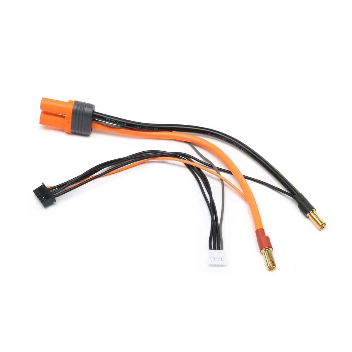 Spektrum Adapter: Ic5 Battery / 5Mm Male Bullets With 6" Wire: 2S/4S Spmxca515 1