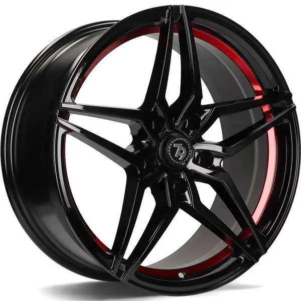 79Wheels Sv-A Gloss Black Red Barrel 18*8 1
