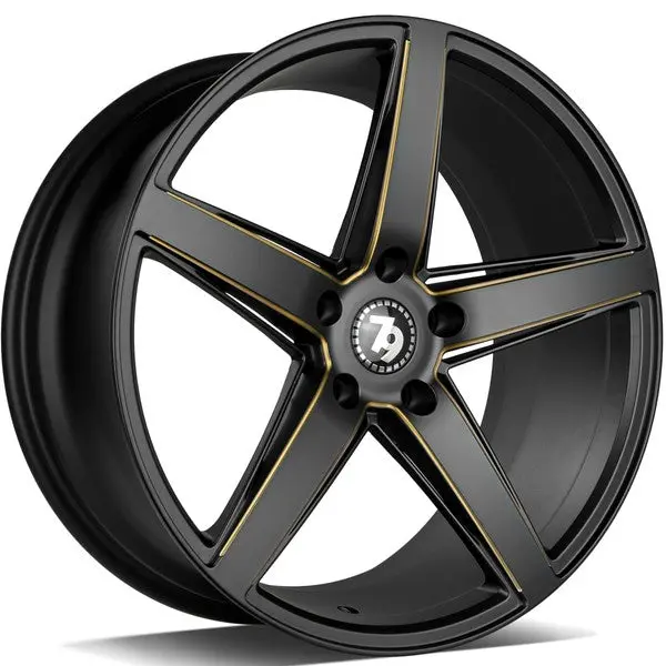 79Wheels Sv-N Gloss Black Gold Mill 18*8 1