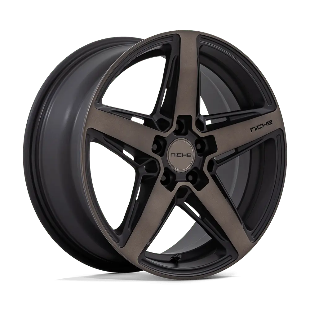 18x8 Matte Black Alloy Wheel – Double Dark Tint Face, 40mm Offset, Single Piece