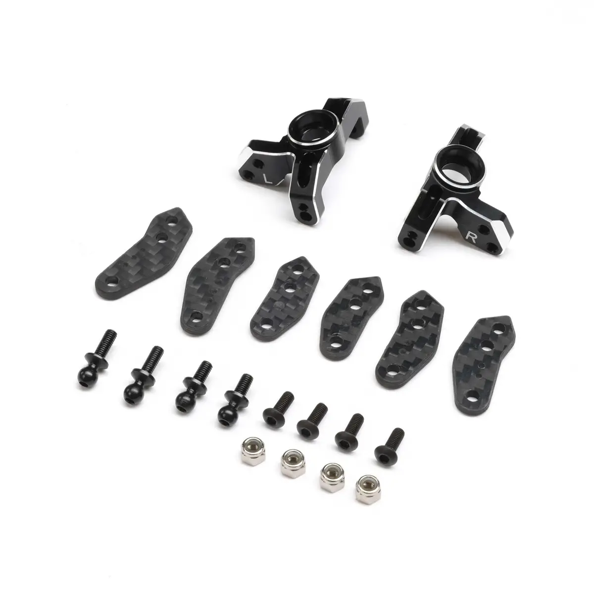 Team Losi Racing Spindle Set, Aluminum, Black: 22S Sprint Tlr-1062 1