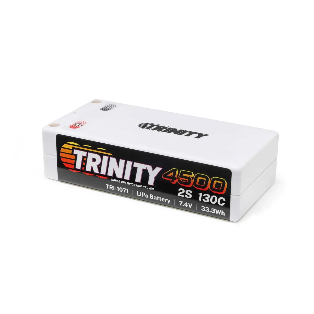 Team Trinity 7.4V 4500Mah 2S 130C Shorty Lipo Battery: 5Mm Bullets Tri-1071 1