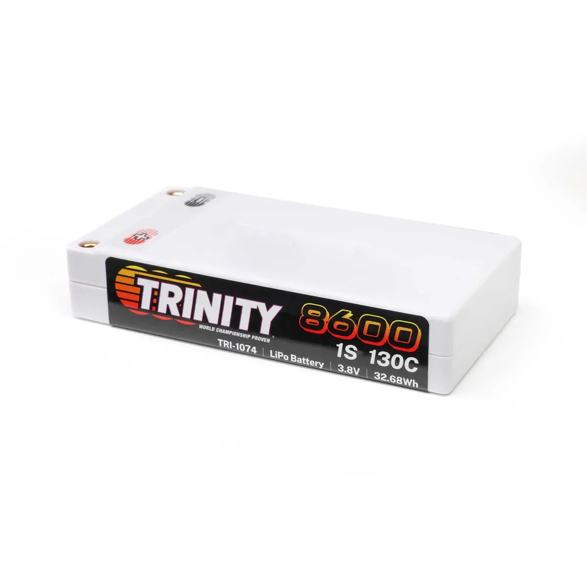 Team Trinity 3.8V 8600Mah 1S 130C Shorty Lipo Battery: 5Mm Bullets Tri-1074 1