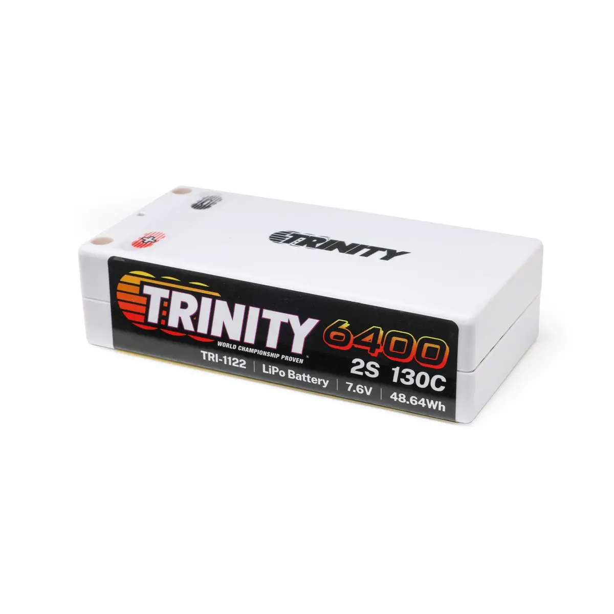 Team Trinity 7.6V 6400Mah 2S 130C Shorty Lipo Battery: 5Mm Bullets Tri-1122 1