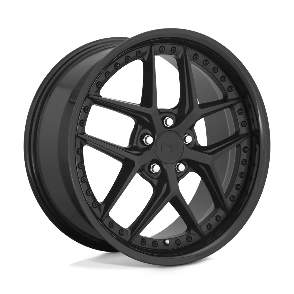 20x9 Gloss Black Matte Lip Alloy Wheel – 35mm Offset, Single Piece