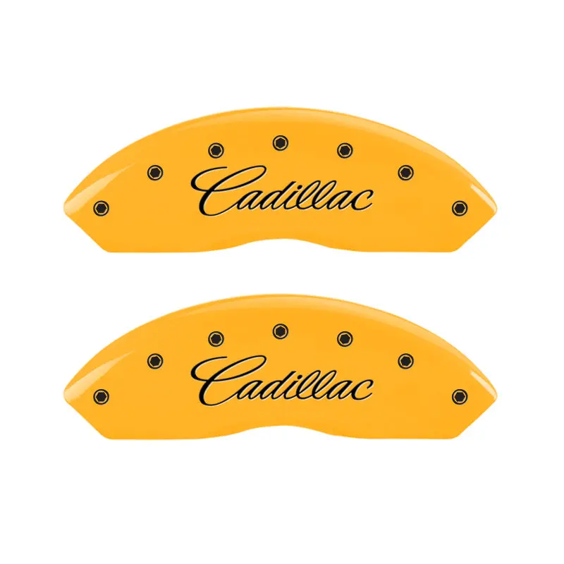 Mgp Engraved 4-Piston Caliper Covers – Yellow Finish For 2006 Cadillac Srx (Front & Rear) 1
