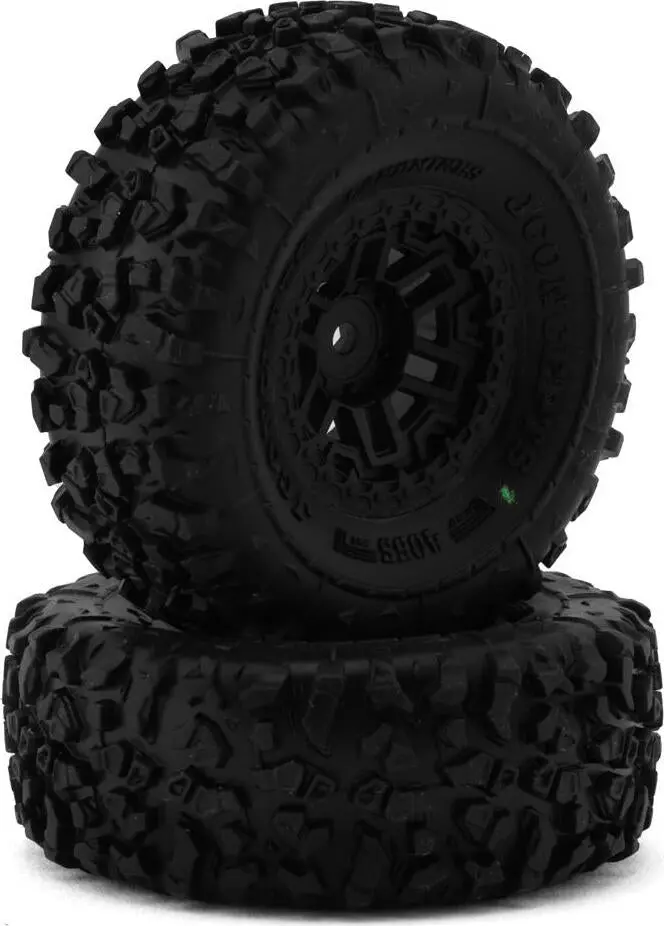 J Concepts Landmines, Green Compound, On #3446 Wheel, Black, Fits Trx4m 4065-32412 1