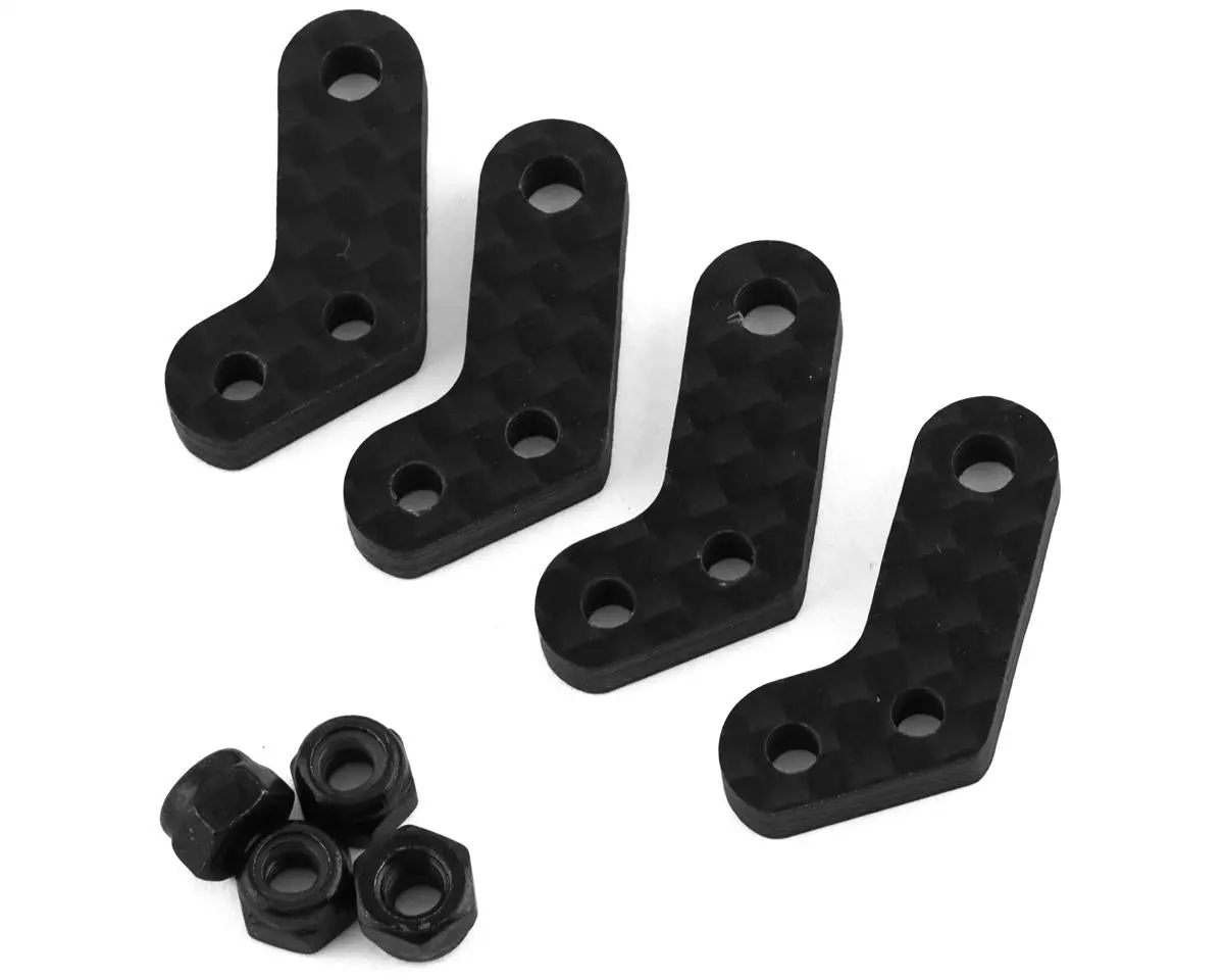 Team Associated Apex2 Factory Team Carbon Fiber Steering Arms (4) Asc31849 1