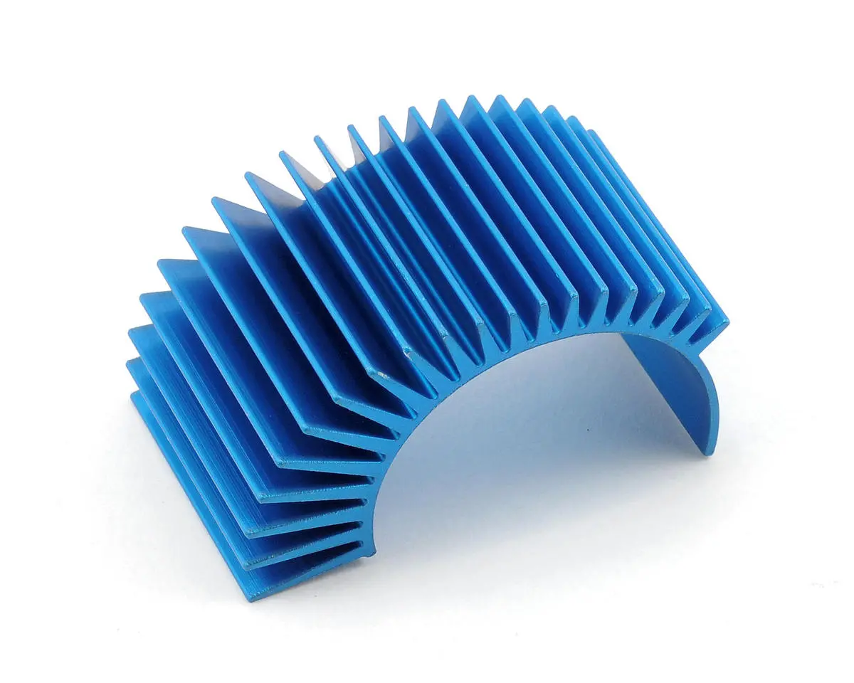 Team Associated Factory Team Aluminum Radial Clip-On Heatsink (Blue) (Long) 3928 1