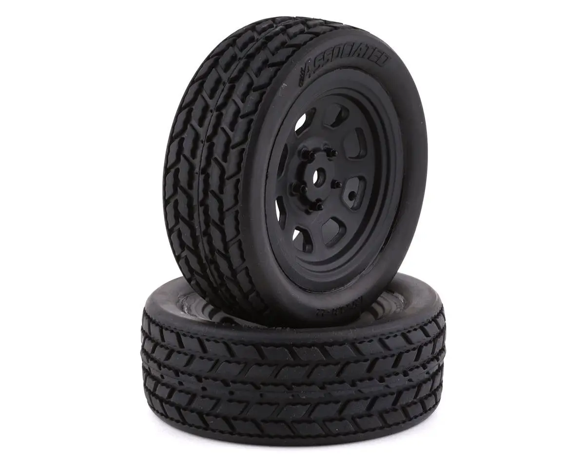 Team Associated Sr10 Pre-Mounted Street Stock Tires W/Front Wheels (2) 71194 | Asc71194 1