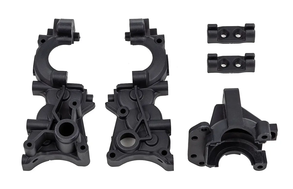 Team Associated Rc10b7/Rc10b7d Factory Team Laydown Gearbox (Carbon) 92406 1