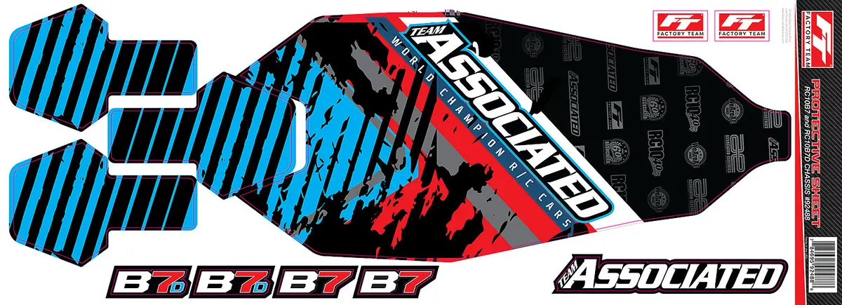 Team Associated Rc10b7 Chassis Protective Sheet (1) 92488 1