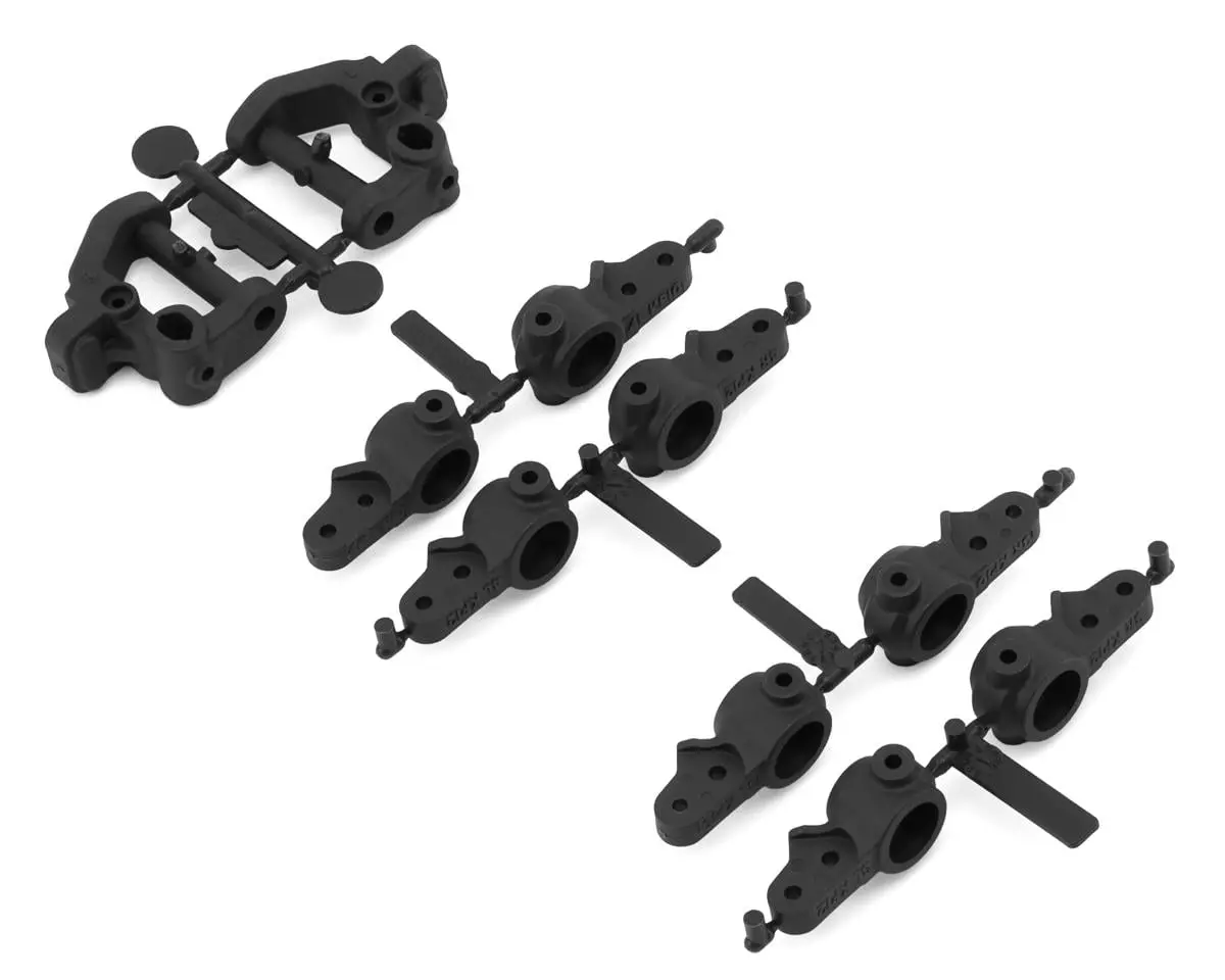 Team Associated Rc10b7.1 Factory Team Carbon Caster & Steering Blocks Set Asc92577 1
