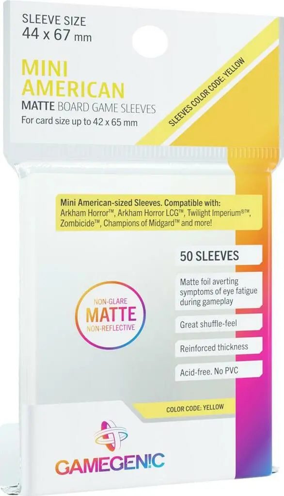 Matte Sleeves: Mini American (44 X 67 Mm) 1