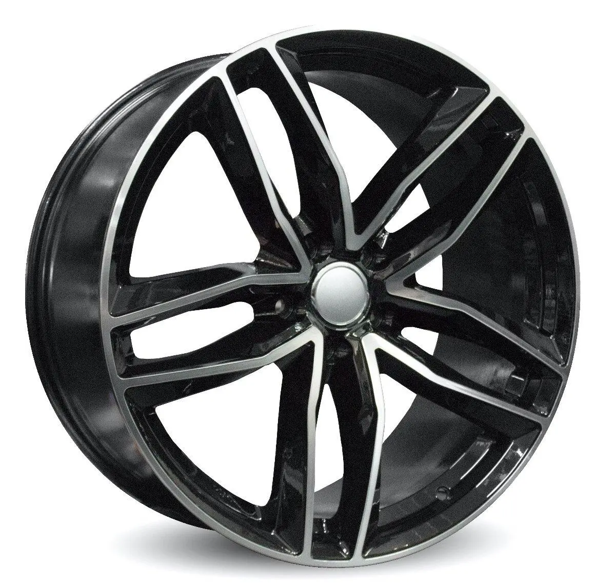 Replica For Audi 1196 Black Polish 22*9.5 1