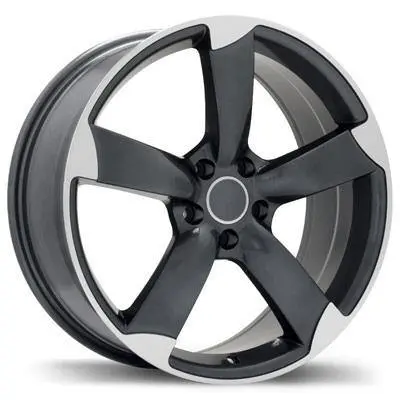 Replica For Audi 661 Black Polish 16*7.5 1