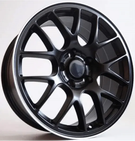 Replica For Audi 347 Matt Black With Diamond Lip 18*8 1