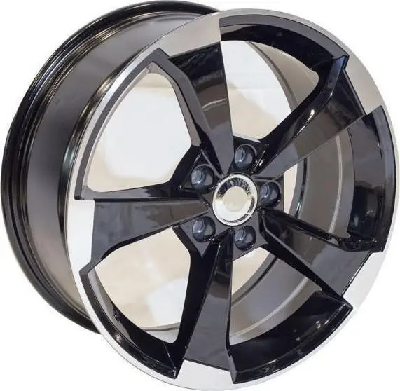 Replica For Audi 5612 Black Polish 17*7.5 1