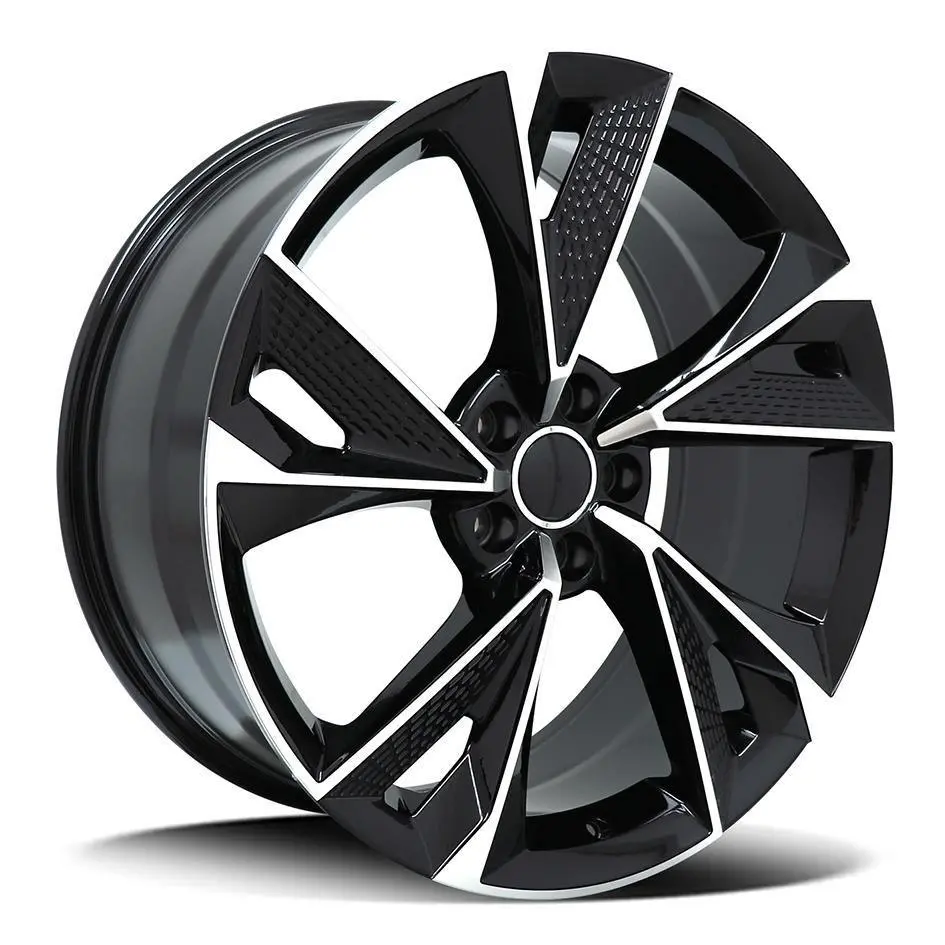 Replica For Audi 5671 Black Polish 17*7.5 1