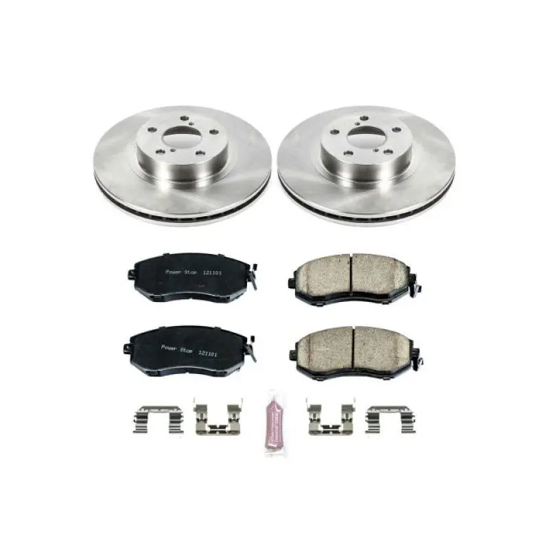 Power Stop Autospecialty Front Brake Kit For 2013–2016 Subaru Brz – Ceramic Pads & Drilled Rotors 1