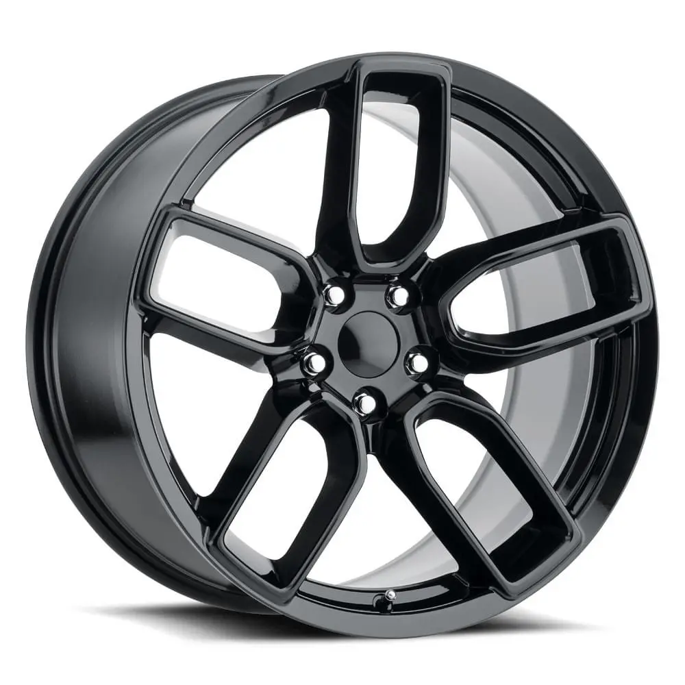 20x9.5 Gloss Black Hellcat-Inspired Widebody Wheels – FR74 Design, 5x115 Bolt Pattern, +15 Offset