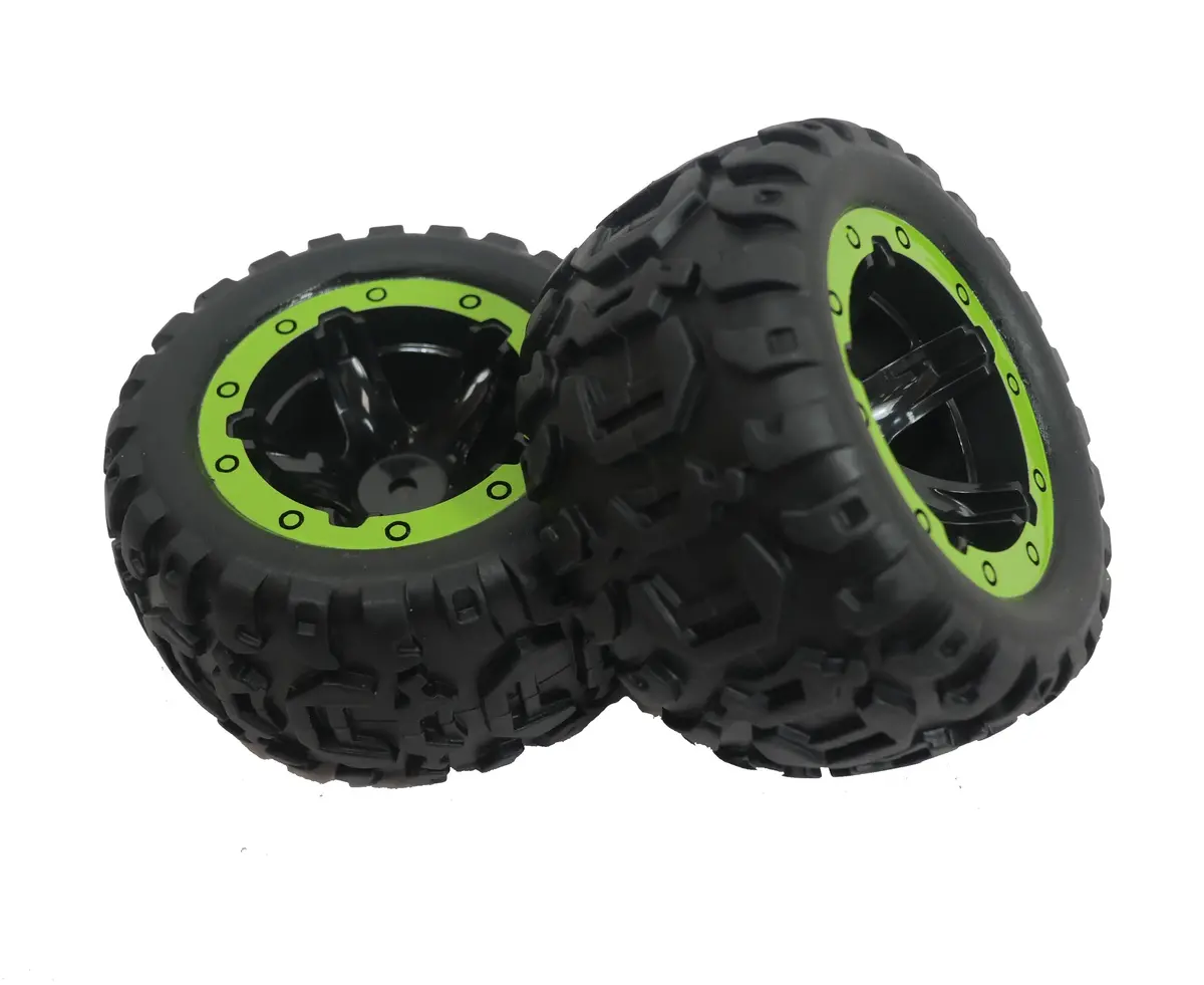 Blackzon Wheels And Tires, Mounted (1 Pair), Slyder 540038 1