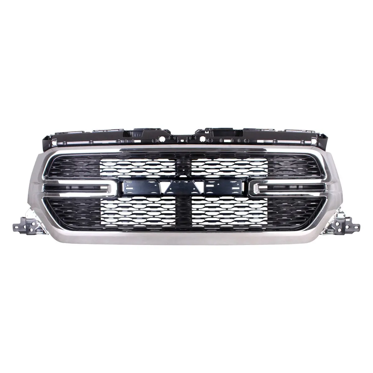 Front Grille — Tradesman Models | Chrome Surround With Black Perforated Insert | Oem Replacement 1