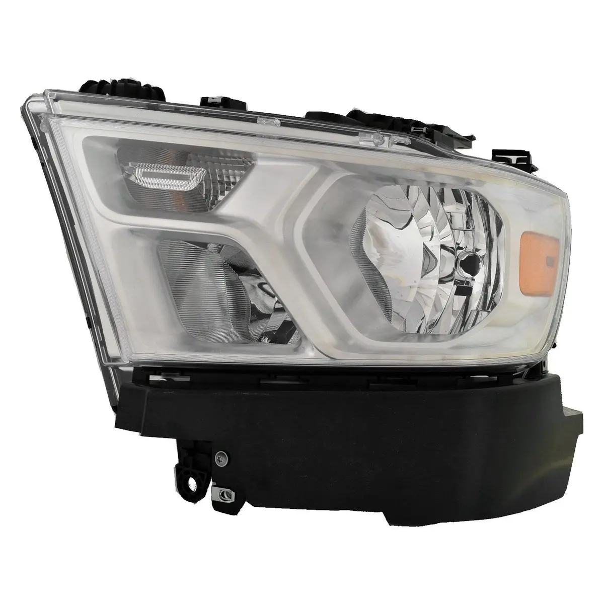 Driver Side Halogen Headlight Assembly Chrome Bezel Without Logo | Oem Factory Replacement Headlamp 1