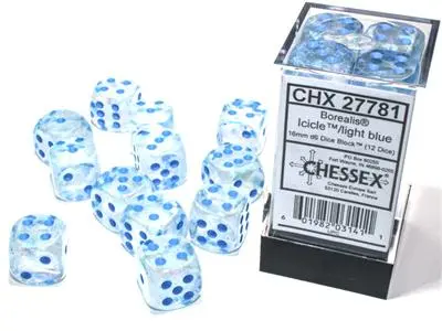 Borealis Luminary Dice Block - 16Mm D6 (12Ct) 1