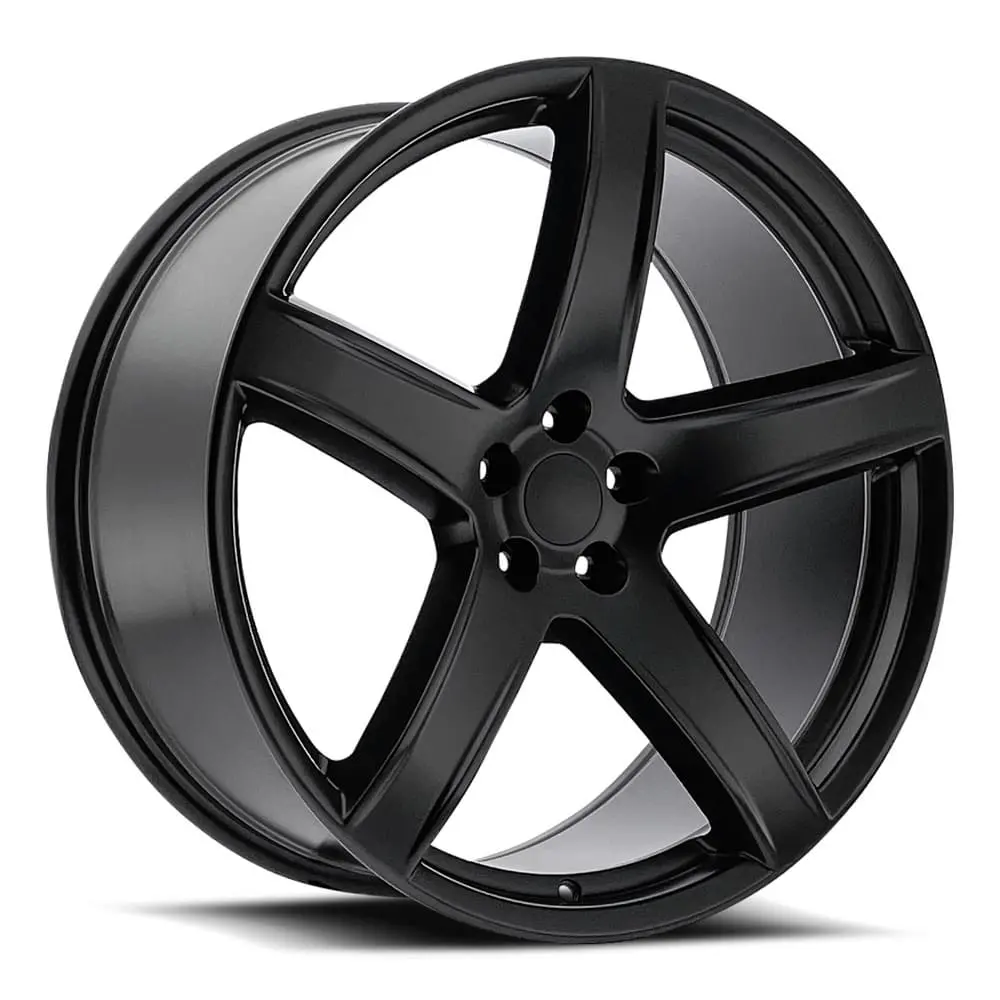 22x9.5 Satin Black HC2-Inspired Hellcat Wheels – 5x115 Bolt Pattern, +18 Offset