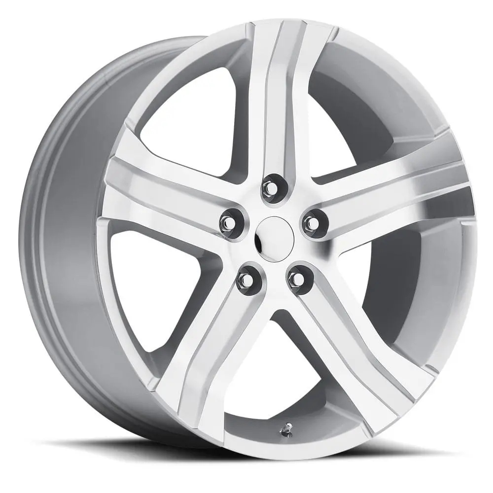 24X10 Silver Machined Face Ram Truck Style Wheels (Fr69, 5X139.7, +25 Offset) 1