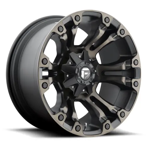Fuel 1Pc D569 Vapor Matt Black Double Dark Tint 17X10 4X4 1