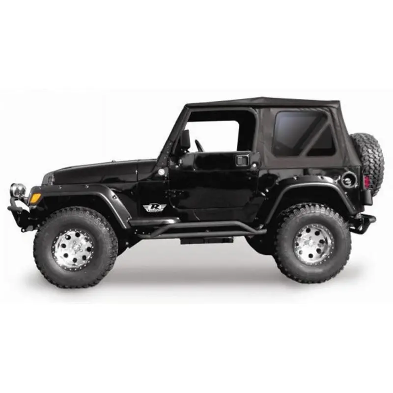 Rampage Black Diamond Soft Top – Full Replacement Top For 1997–2006 Jeep Wrangler Tj 1