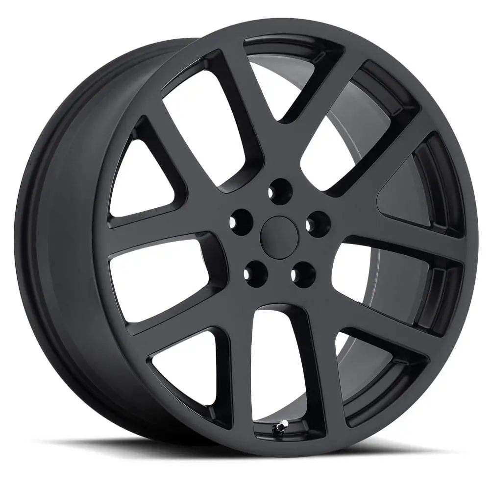 20x8.5 Satin Black LX Viper-Inspired Alloy Wheels – 5x115 Bolt Pattern, +47mm Offset