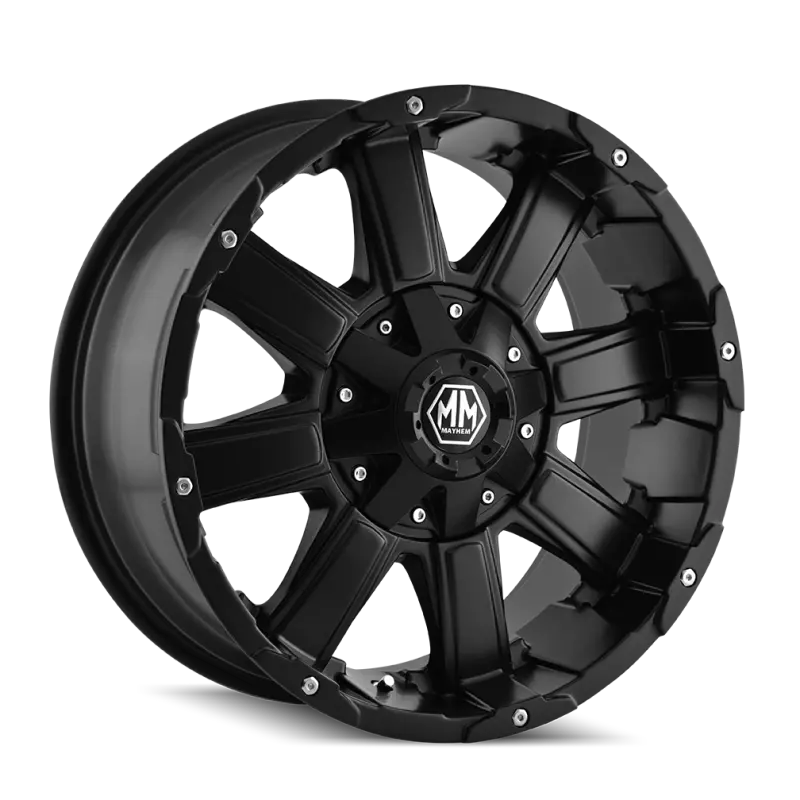Mayhem Chaos 18X9 Matte Black Forged Wheel – 8X180 Bolt Pattern, +18Mm Offset, 124.1Mm Hub Bore 1