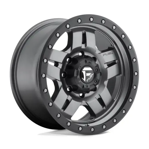 Fuel 1Pc D558 Anza Matt Gun Metal Black Bead Ring 15X8 4X4 1