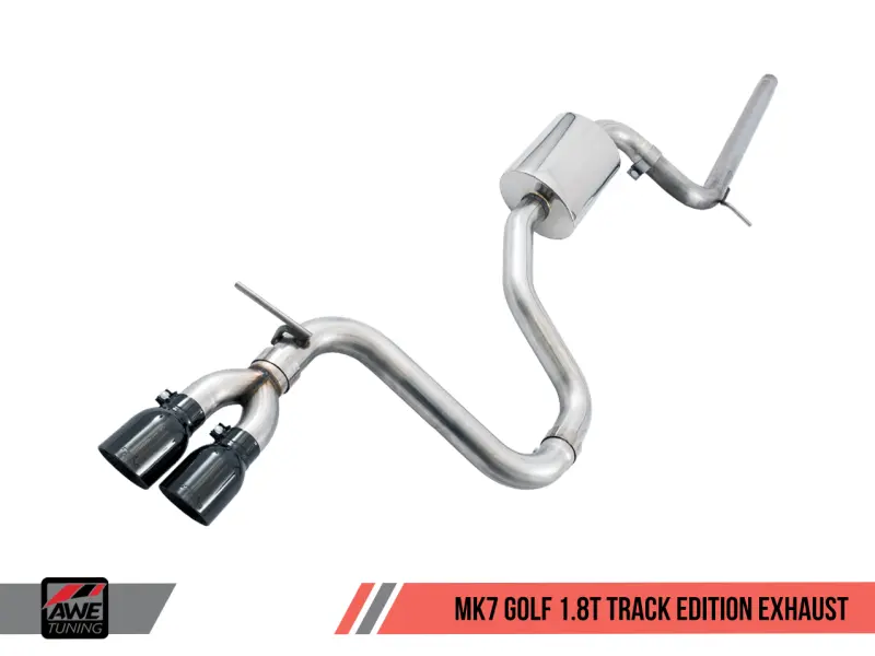 Awe Tuning Vw Mk7 Golf 1.8T Track Edition Exhaust W/Chrome Silver Tips (90Mm) 1