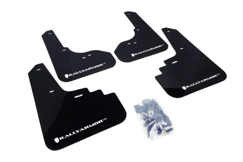 Rally Armor Ur-Series Black Mud Flaps With White Logo For 2005–2009 Subaru Legacy Gt & Outback 1