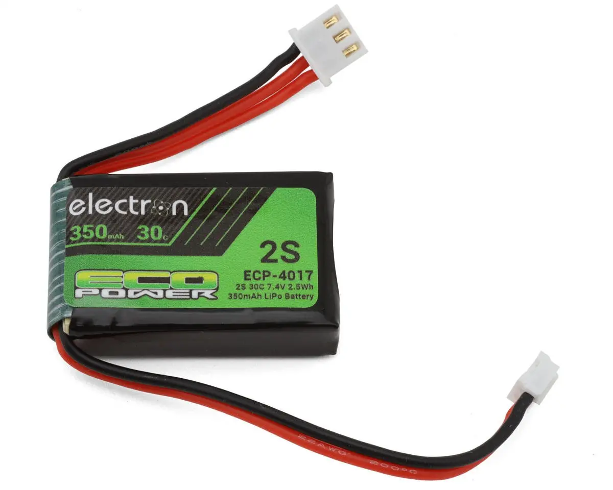 Ecopower "Electron" 2S 30C Lipo Battery W/Ph2.0 Connector (7.4V/350Mah) (Losi® Micro-B) Ecp-4017 1
