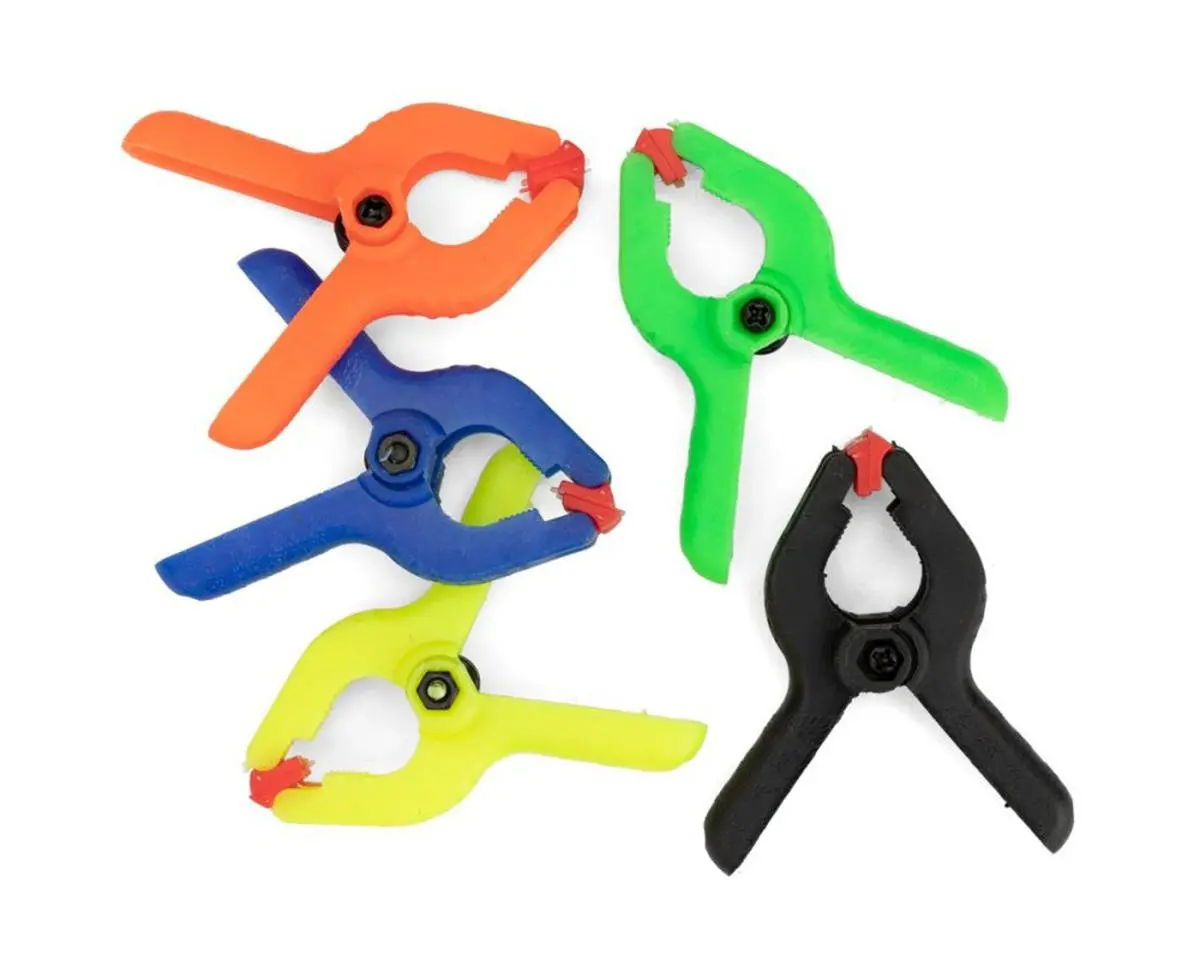 Enkay 2 1/4" Assorted Mini Nylon Spring Loaded Clamps (50) 1152 1