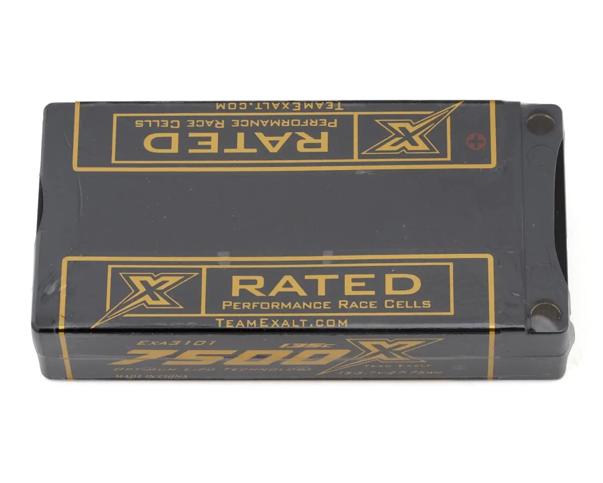 Team Exalt 1S 135C 7500 Mah 3.7V  "X-Rated" Hardcase Shorty Lipo Battery Exa3101 1
