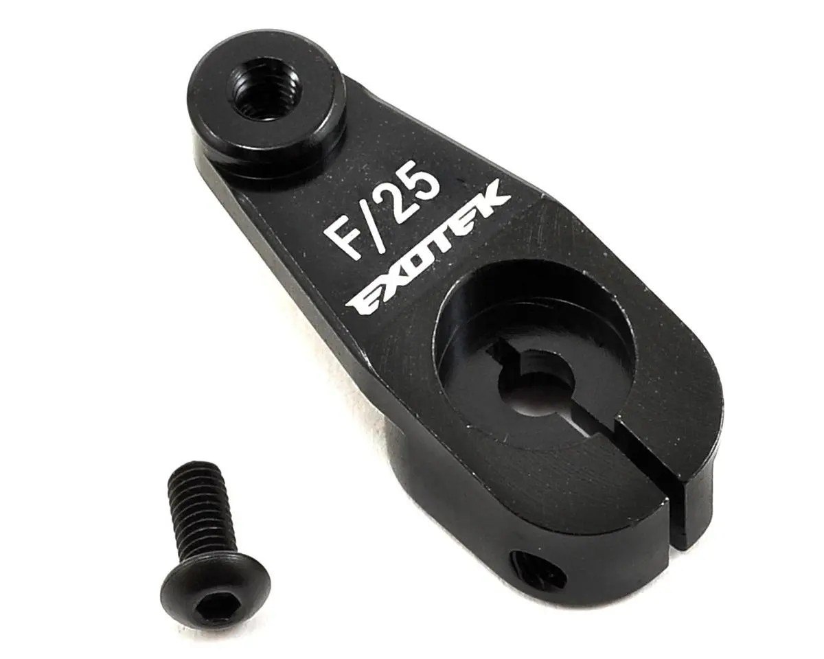 Exotek Ae Aluminum Hd Servo Horn (Black) (25T - Futaba/Savox/Protek) Exo1547blk 1