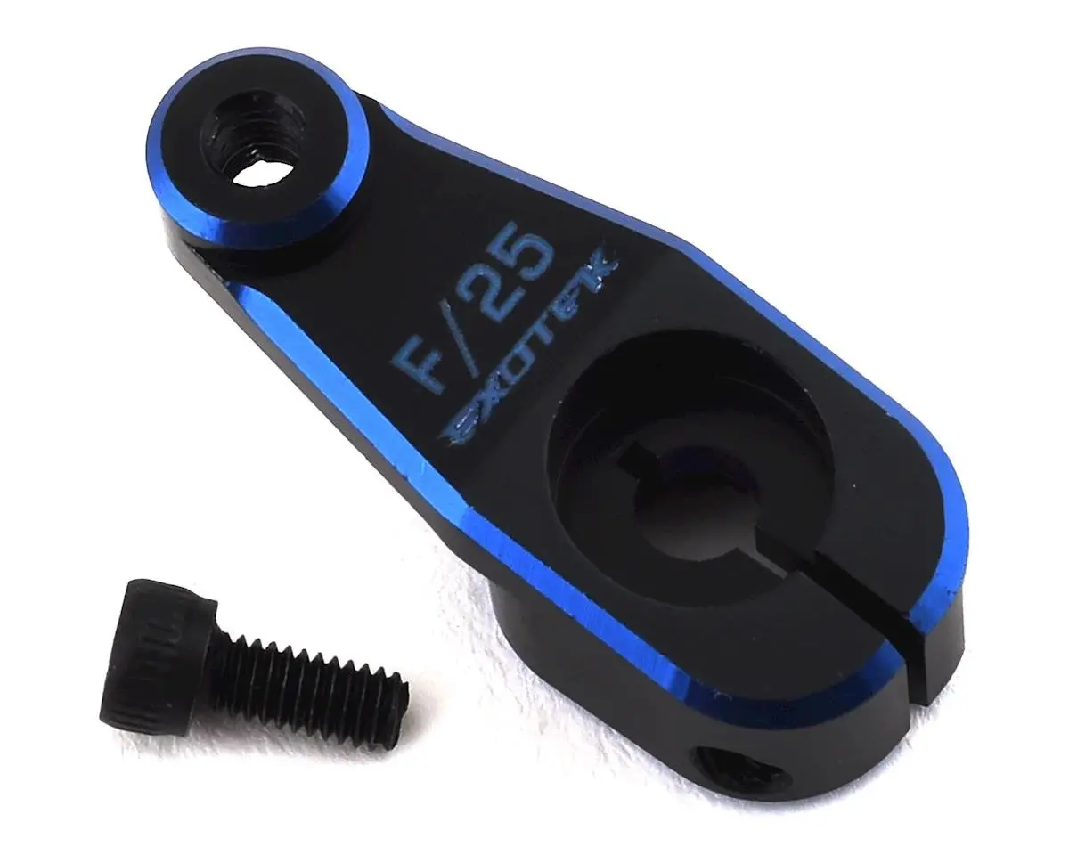 Exotek Ae Aluminum Hd Servo Horn (Black/Blue) (25T - Futaba/Savox/Protek) Exo1948 1