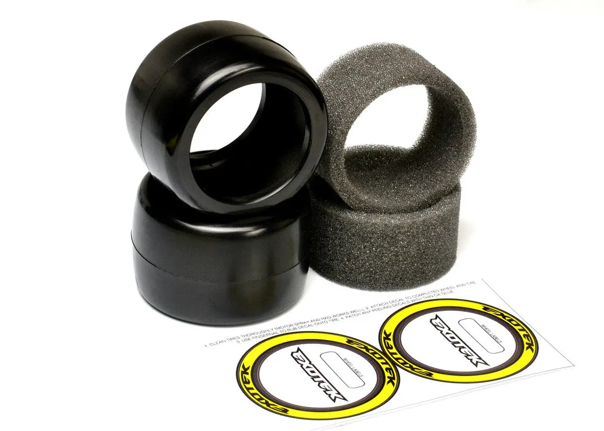 Exotek F1 Rear Rubber Tires (2) (Medium) 2118 1